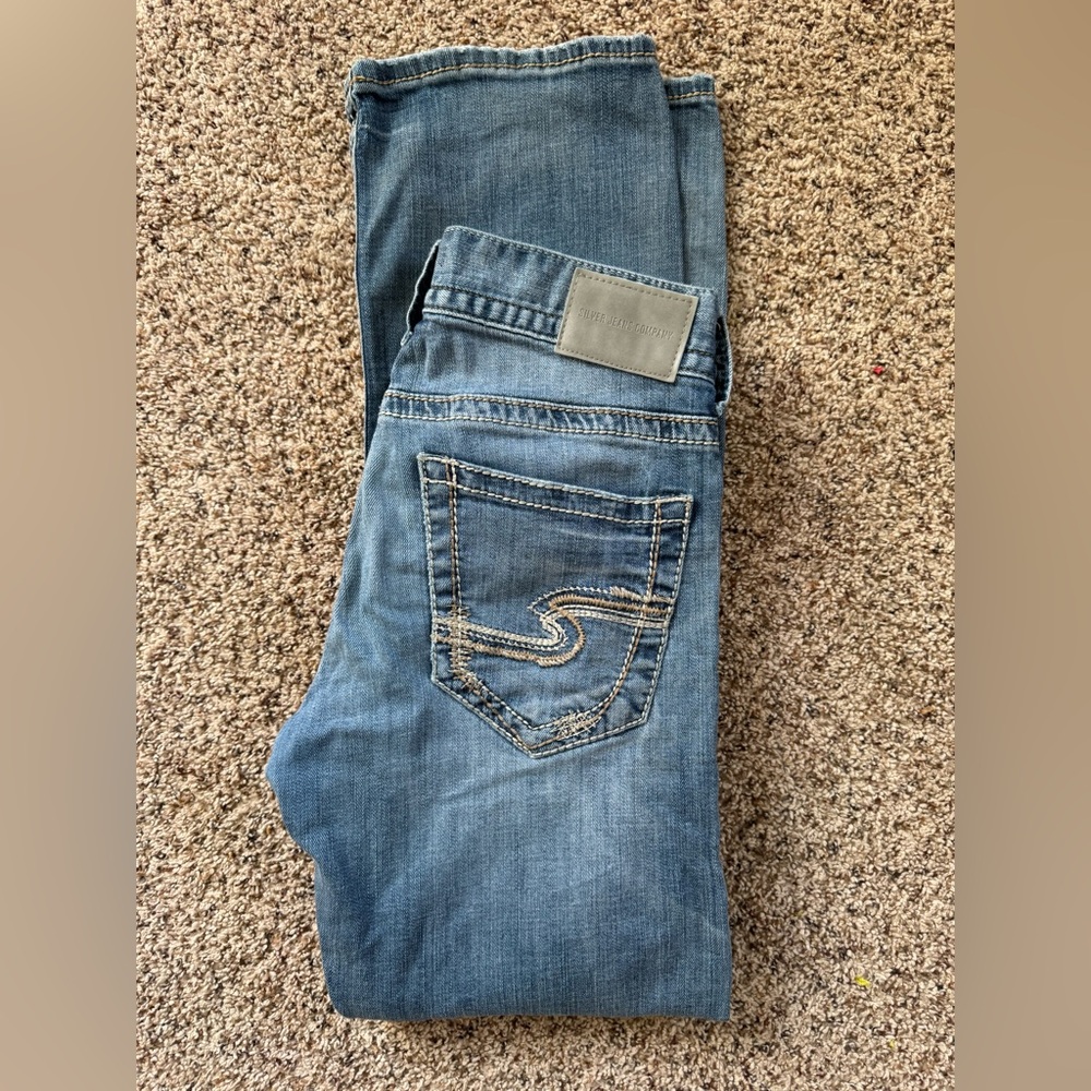 Men’s Silver Jeans Men’s Light Blue Straight Jeans